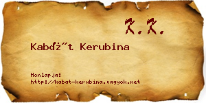 Kabát Kerubina névjegykártya